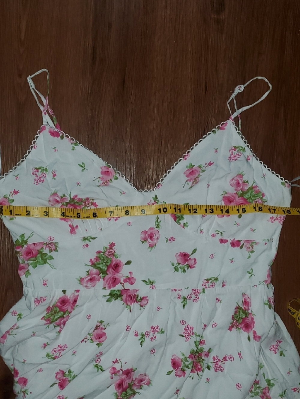 Altar'd State NWT White Tiered Maxi Dress Pink and Green Floral Print XL Summer - Picture 7 of 10